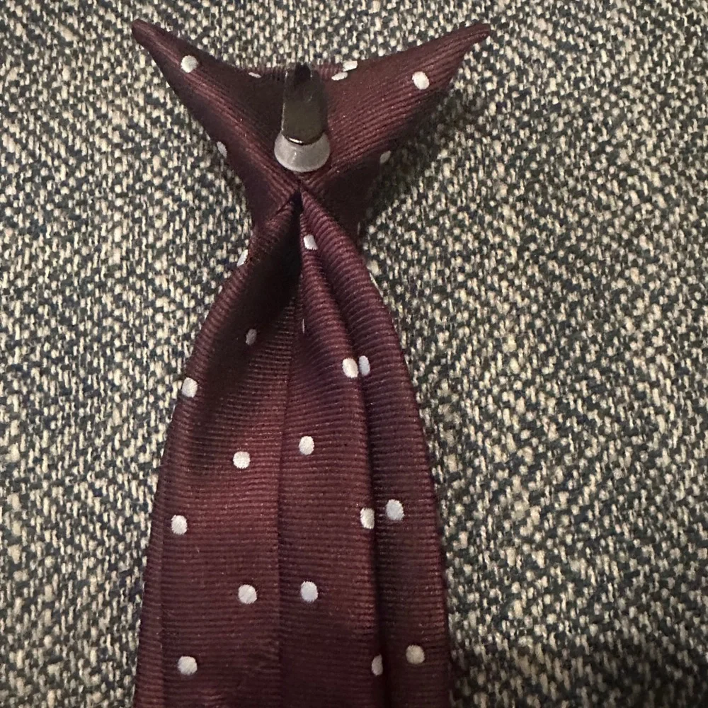 Classic Maroon Polka Dot Kids Tie